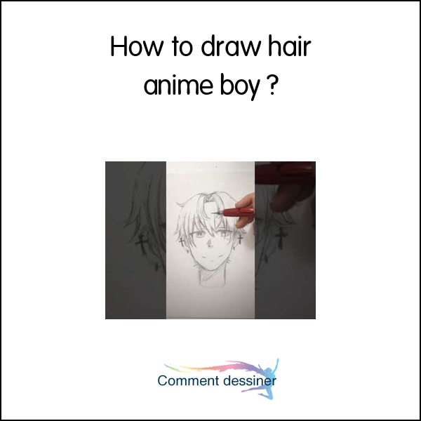 How to draw hair anime boy